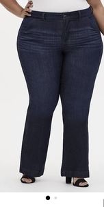 MID RISE FLARE JEAN - VINTAGE STRETCH ECO DARK WASH